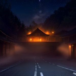悬疑剧情片相关配图，深夜街道路灯下的孤独人物背影